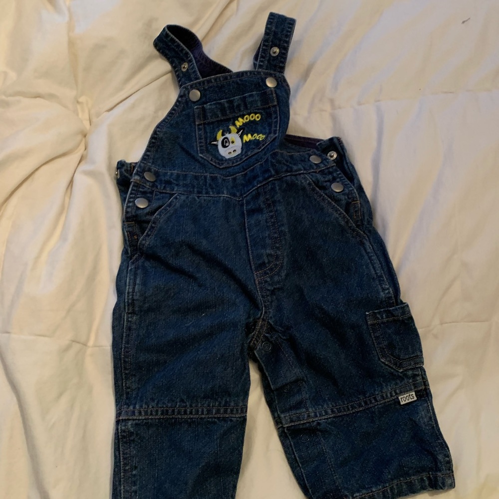 Jean Overalls with Cow. Size 3-6 months